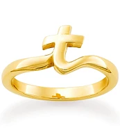 James Avery 14k Gold Script Initial Ring