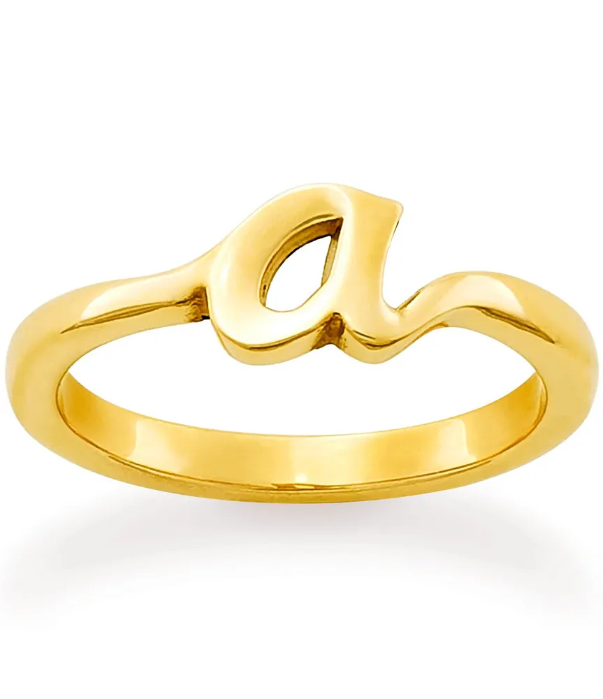 James Avery 14k Gold Script Initial Ring