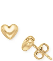 James Avery 14K Gold Solid Heart Stud Earrings