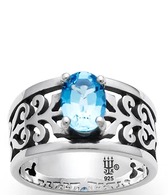 James Avery Adoree Ring with Blue Topaz