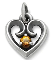 James Avery Avery Remembrance Heart with Citrine Charm