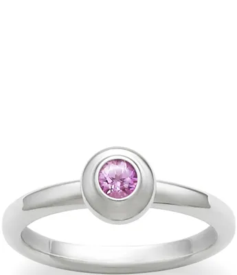 James Avery October Birthstone Remembrance Ring with Lab-Created Pink Sapphire
