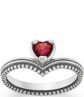 James Avery Beaded Chevron Heart Gemstone Ring