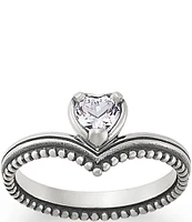 James Avery Beaded Chevron Heart Gemstone Ring