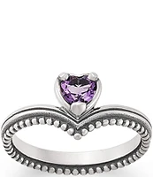 James Avery Beaded Chevron Heart Gemstone Ring