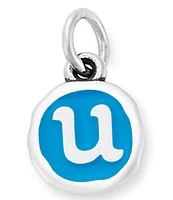 James Avery Blue Enamel Initial Charm