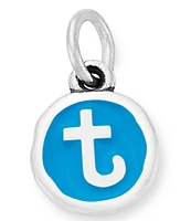 James Avery Blue Enamel Initial Charm