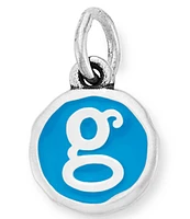 James Avery Blue Enamel Initial Charm