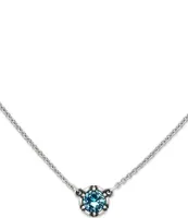 James Avery Cherished Birthstone Necklace with Blue Topaz