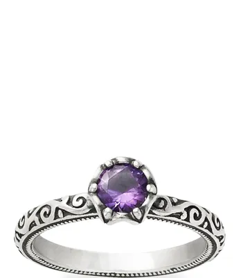 James Avery Cherished Birthstone Ring with Amethyst