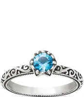 James Avery Cherished Birthstone Ring with Blue Topaz