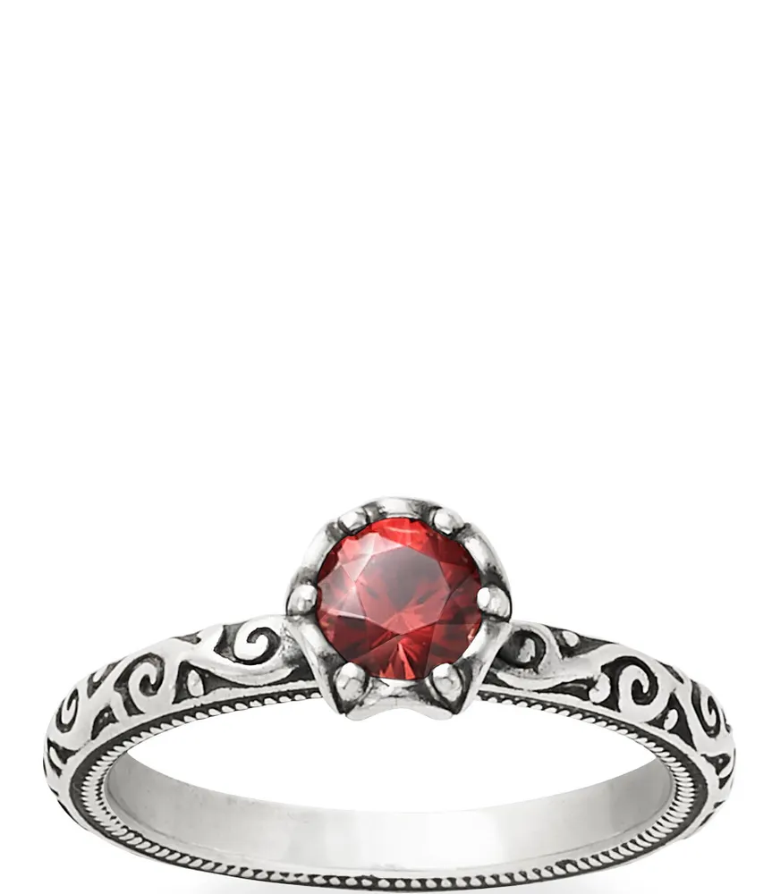 James Avery Cherished Sterling Garnet Birthstone Ring