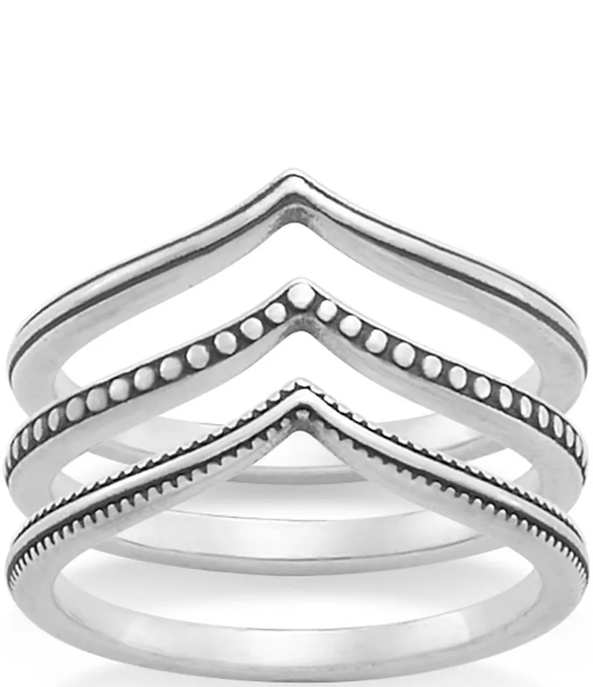 James Avery Chevron Ring Set