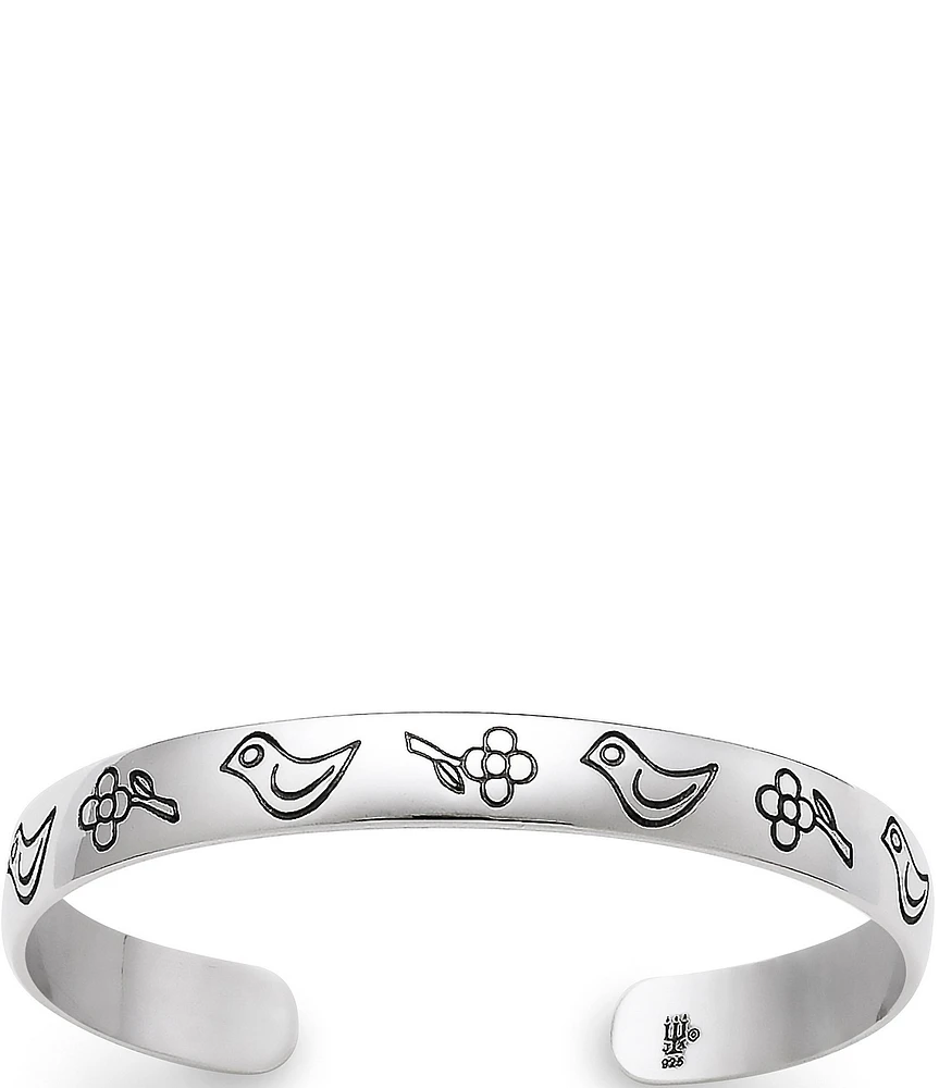 James Avery Child's Birds & Flowers Cuff Bracelet