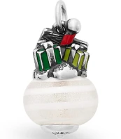 James Avery Christmas Enamel North Pole Art Glass Charm