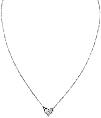 James Avery Short Delicate Heart Initial Necklace