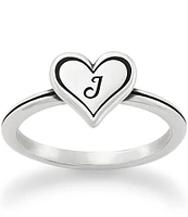 James Avery Delicate Heart Initial Ring