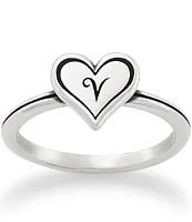 James Avery Delicate Heart Initial Ring