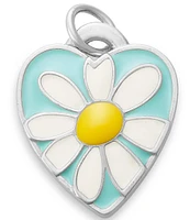 James Avery Enamel Daisy Heart Charm