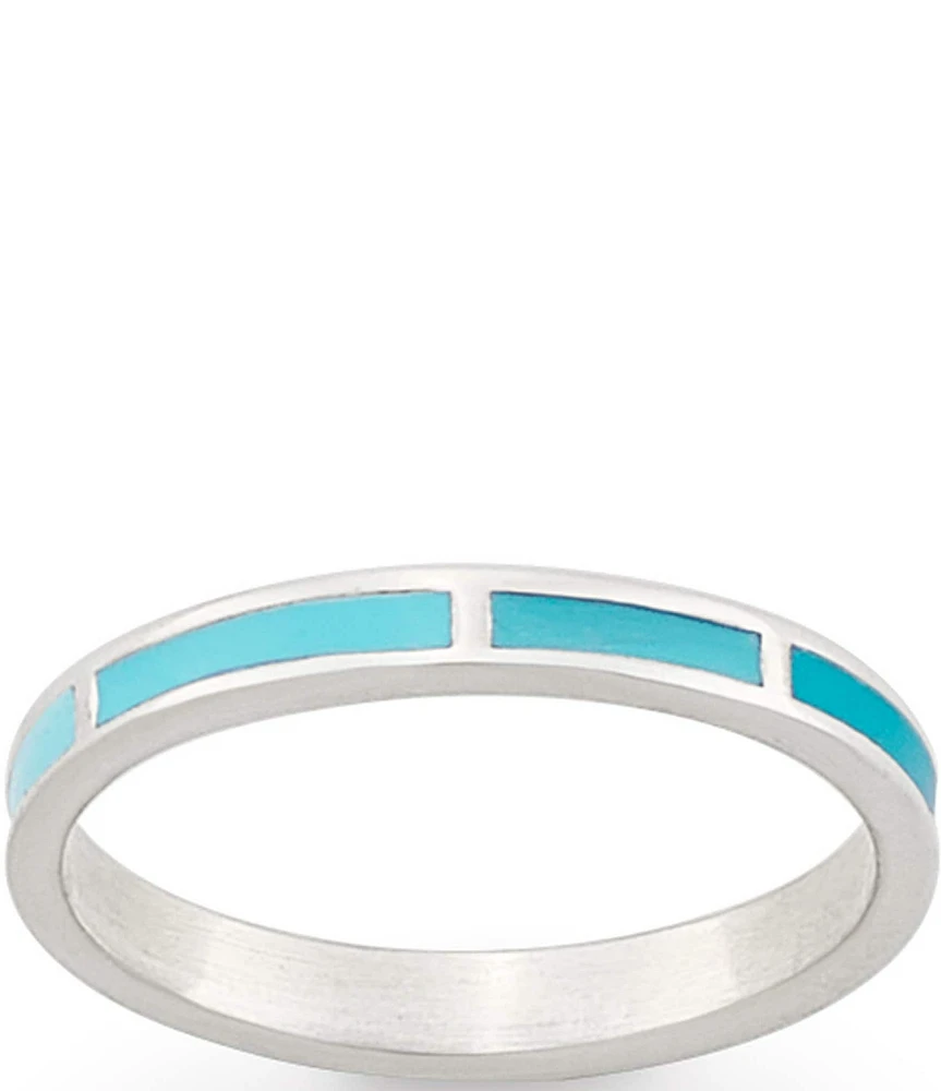 James Avery Enamel Mosaic Stacker Band Ring