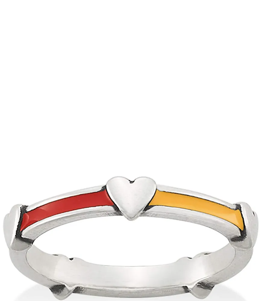 James Avery Enamel Multi Hearts Band Ring