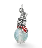 James Avery Enamel Snowman Art Glass Charm