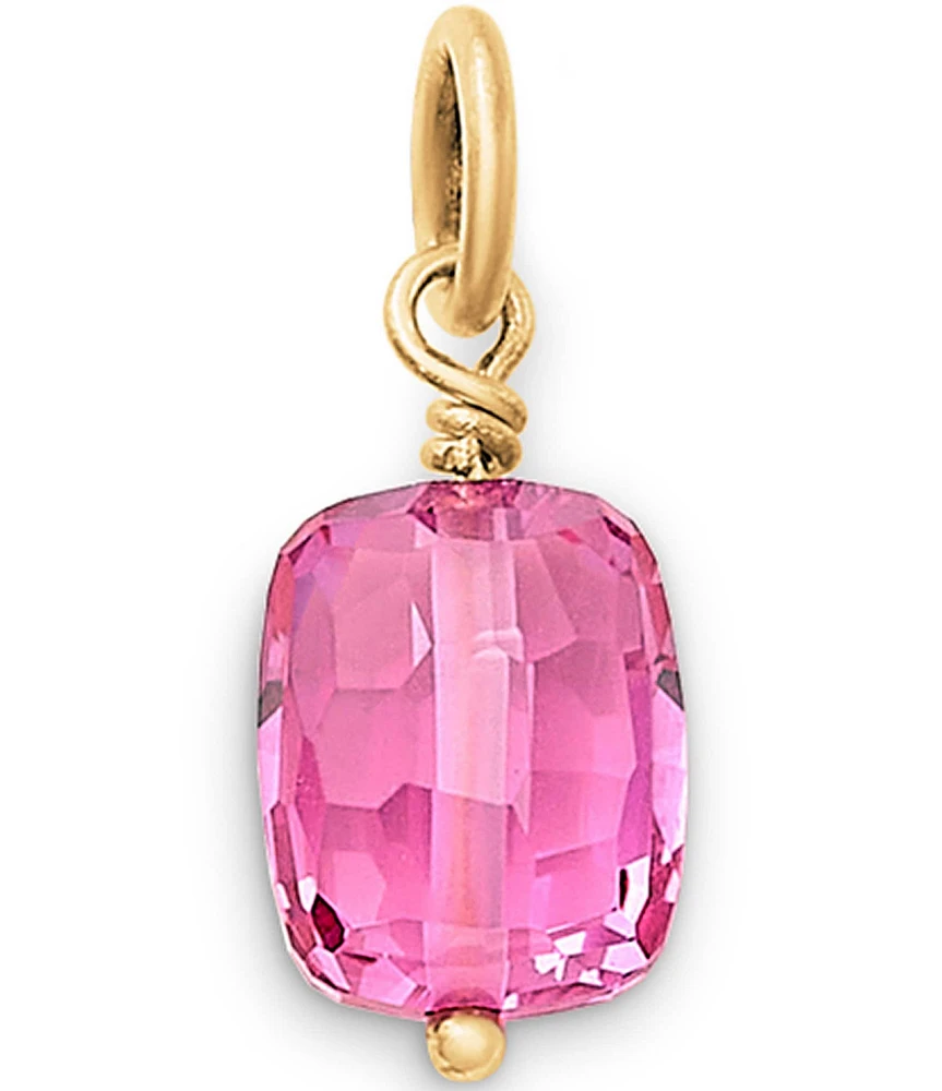 James Avery Faceted Pink Sapphire Gemstone Bead Pendant Charm