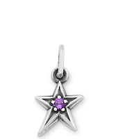 James Avery February Birthstone Amethyst Shining Star Pendant Charm