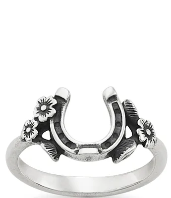 James Avery Floral Horseshoe Ring