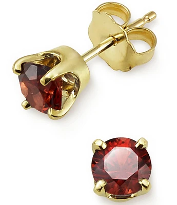 James Avery Garnet Gemstone 14K Gold January Birthstone Ear Posts