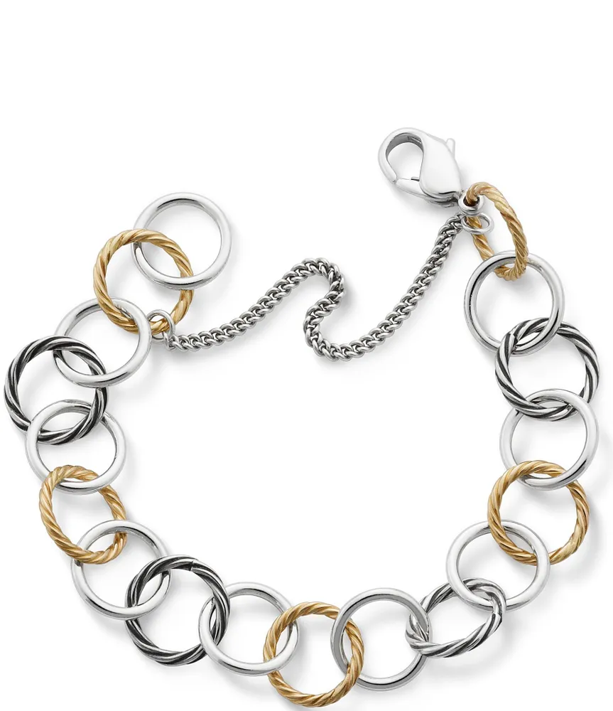 James Avery 14K Gold & Silver Loops Charm Bracelet