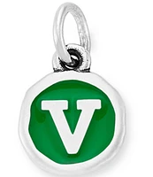 James Avery Green Enamel Initial Charm