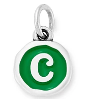 James Avery Green Enamel Initial Charm