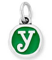 James Avery Green Enamel Initial Charm