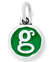 James Avery Green Enamel Initial Charm