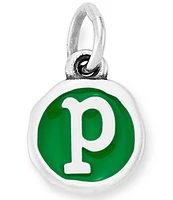 James Avery Green Enamel Initial Charm