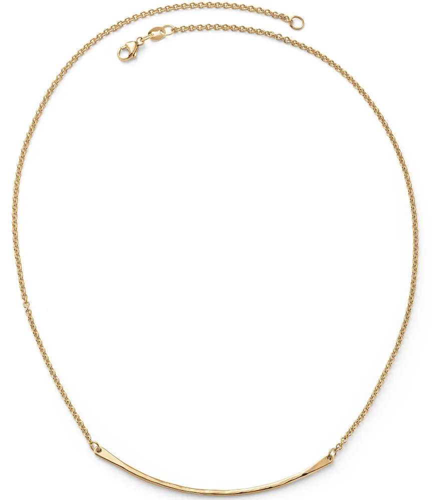 James Avery 14K Hammered Crescent Changeable Charm Holder Necklace