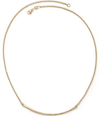 James Avery 14K Hammered Crescent Changeable Charm Holder Necklace