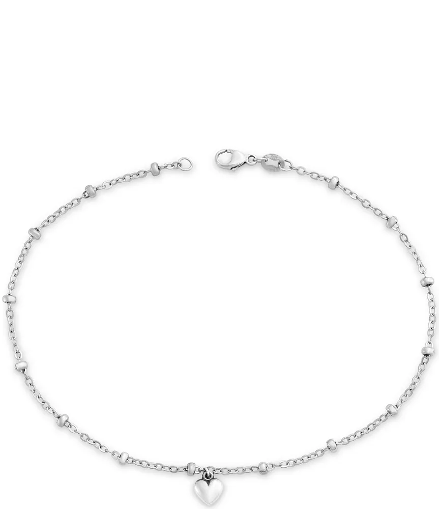 James Avery Heart Drop Ankle Bracelet