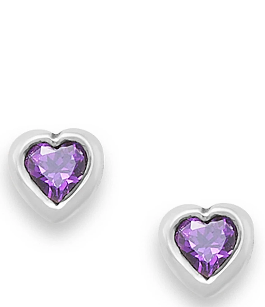 James Avery Heart Gemstone Stud Earrings