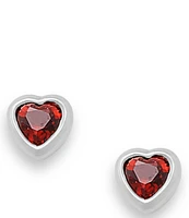 James Avery Heart Gemstone Stud Earrings