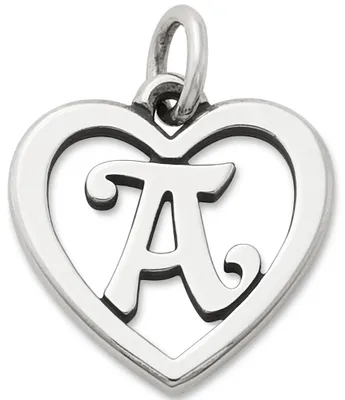 James Avery Heart Initial Charm