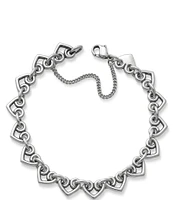 James Avery Heart Link Charm Bracelet