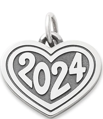 James Avery Heart with 2024 Charm