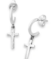 James Avery Horizon Cross Hoop Earrings