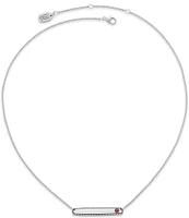 James Avery January Birthstone Garnet Engravable Horizon Collar Necklace