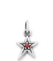 James Avery January Birthstone Garnet Shining Star Pendant Charm