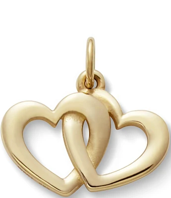 James Avery Jewelry 14K Gold Linked Hearts Charm