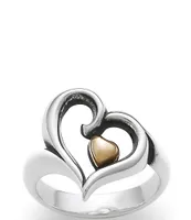 James Avery Joy of My Heart Sterling Silver and 14K Gold Ring