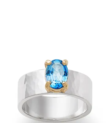 James Avery Julietta December Birthstone Ring with Blue Topaz